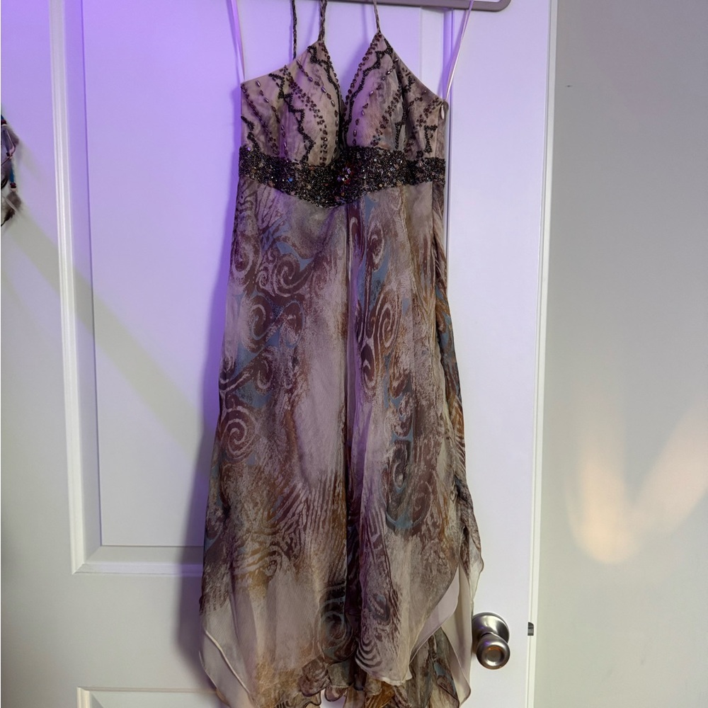 Sue Wong Elegant Beaded Midi Dress